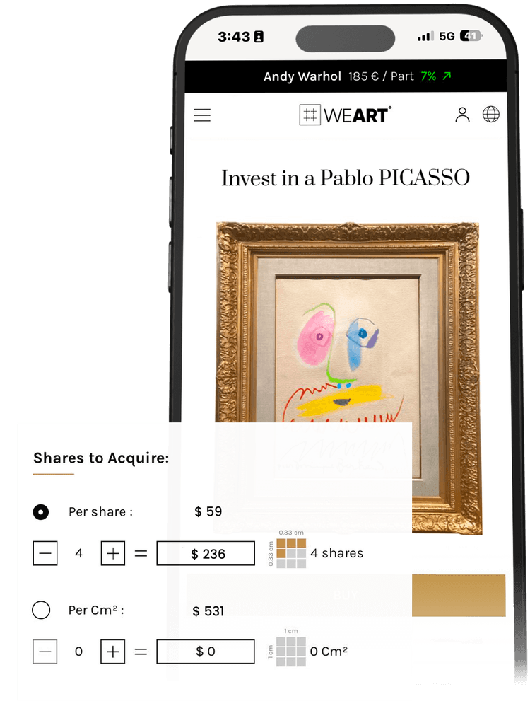WeART App Mockup